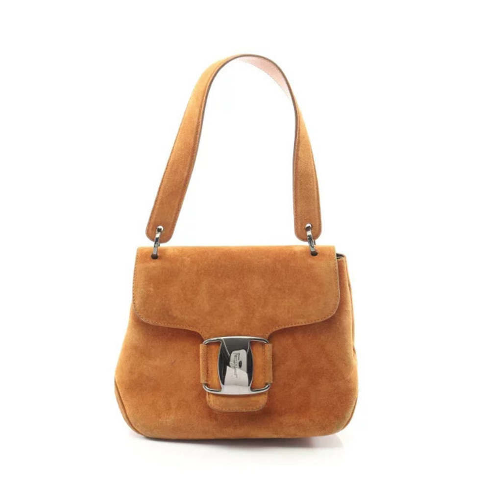 Salvatore Ferragamo Vara handbag suede brown